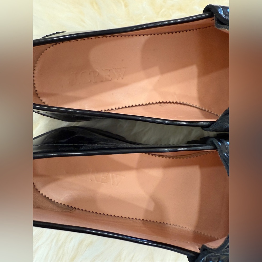 J Crew Winona Black Patent Leather Penny Loafers - Picture 5 of 5